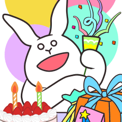 [LINEスタンプ] うさぎのゆめ太郎 1年中使える挨拶やお祝い