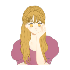 [LINEスタンプ] ピンクを纏った女の子