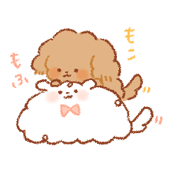[LINEスタンプ] もこもふわんこちゃん