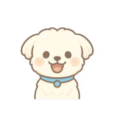 [LINEスタンプ] しろい子いぬの日常。
