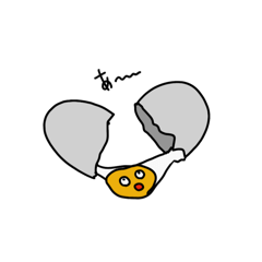 [LINEスタンプ] 不貞腐れてるハゲ卵の画像（メイン）