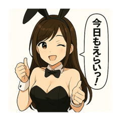 [LINEスタンプ] 癒しのバニーガールお姉さん