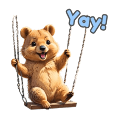 [LINEスタンプ] 愛らしいクオッカ4（英語）