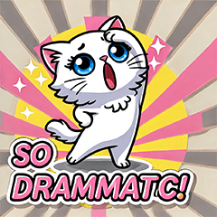 [LINEスタンプ] 表情豊かな猫がオーバーリアクション