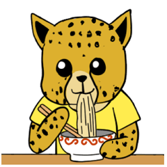 [LINEスタンプ] チーターのかけそば冒険