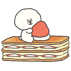 [LINEスタンプ] はらぺこビション(スイーツ編)
