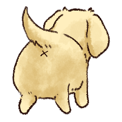 [LINEスタンプ] これはダックスフンドです。(クリーム)