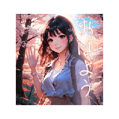 [LINEスタンプ] 可愛い女の子との日常