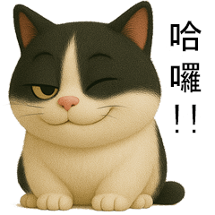 [LINEスタンプ] 3D牛柄キャットスタンプ
