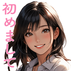 [LINEスタンプ] AI美女（挨拶編）