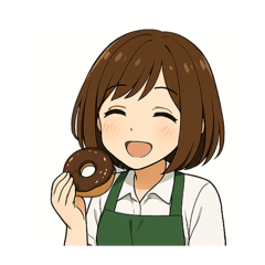 [LINEスタンプ] 癒しのカフェ店員お姉さん2(シンプル)