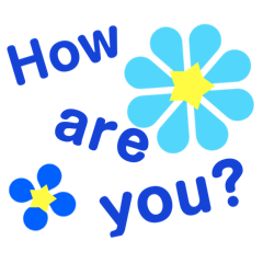 [LINEスタンプ] お花の花美英語バージョン
