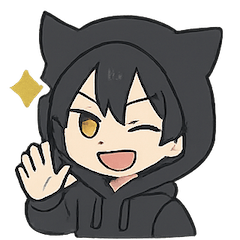[LINEスタンプ] クロネコ少年の静かな日常