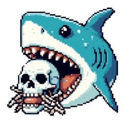 [LINEスタンプ] シュールなサメのスタンプ