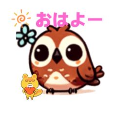 [LINEスタンプ] 可愛い鳥の日常会話