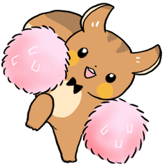 [LINEスタンプ] にこやかなリス 文字なし