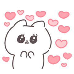 [LINEスタンプ] ネコさんは大好きがとまらない。【愛す】