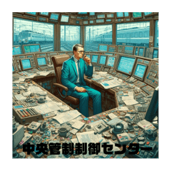 [LINEスタンプ] 鉄道中央管制制御センター2