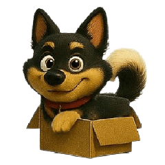 [LINEスタンプ] 犬（3D）-様々な体の動き 002