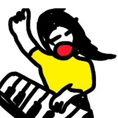 [LINEスタンプ] キーボードを弾く太郎