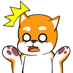 [LINEスタンプ] 柴犬のダブルビックリ