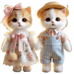 [LINEスタンプ] ムギ＆モモのふんわり日和 1