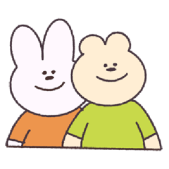 [LINEスタンプ] うさきちとくまきち