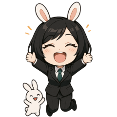 [LINEスタンプ] まじめOLうさぎちゃん