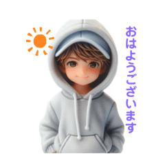 [LINEスタンプ] 日常挨拶boy