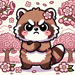 [LINEスタンプ] タヌキと桜のスタンプ@SFW