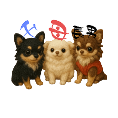 [LINEスタンプ] チワワぬいぐるみ オコ多め