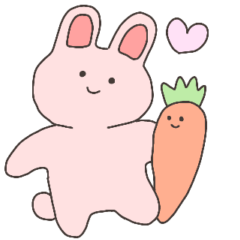 [LINEスタンプ] うさぎとにんじんは恋人