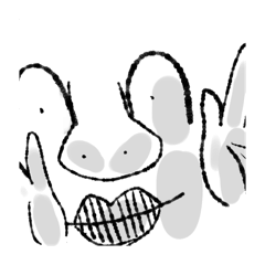 [LINEスタンプ] トリプルキュートな白いヤツ