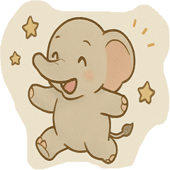 [LINEスタンプ] ゾウちゃんの日常