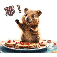 [LINEスタンプ] 愛らしいクオッカ5（繁体字）