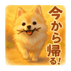 [LINEスタンプ] ポメラニアン なぎの日常①