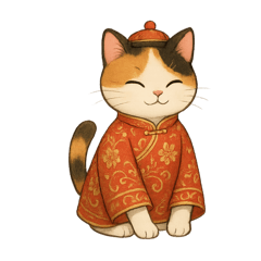 [LINEスタンプ] チャイナ服の猫と犬