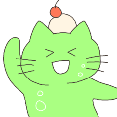 [LINEスタンプ] クリームソーダはねこ！