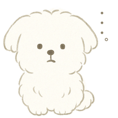 [LINEスタンプ] 毎日使える！まっしろ、もふもふ犬の日常。