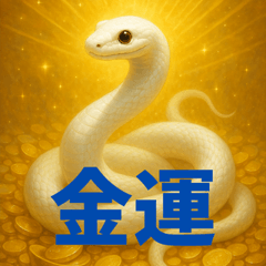 [LINEスタンプ] 金運アップ！白蛇さま