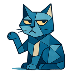 [LINEスタンプ] 不真面目なキュビズム猫