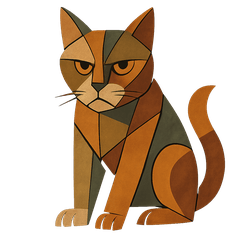 [LINEスタンプ] 真面目なキュビズム猫