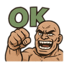 [LINEスタンプ] 筋肉で語る男
