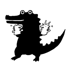 [LINEスタンプ] 黒子ダイルくんとリューちゃん