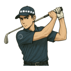 [LINEスタンプ] 高爾夫雜貨店-男子