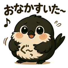 [LINEスタンプ] 「まるっこ黒い小鳥の日常スタンプ」
