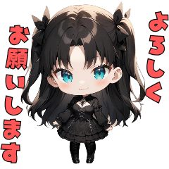 [LINEスタンプ] ブラック・モード・ガール