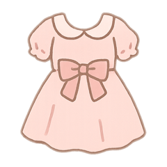 [LINEスタンプ] かわいい子ども服・ドレス・女の子の服