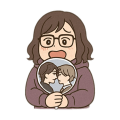 [LINEスタンプ] オタクな腐女子さん