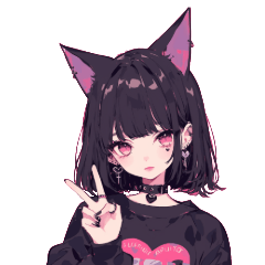 [LINEスタンプ] ねこ耳女子は気分しだい。